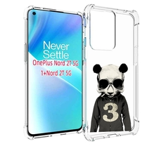 Чехол MyPads Панда-в-костюме для OnePlus Nord 2T