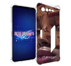 Чехол MyPads лицо девушки тень женский для Asus ROG Phone 6