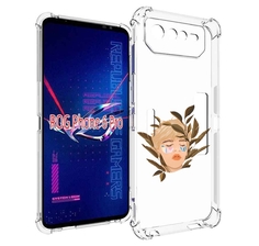 Чехол MyPads лицо-с-патчами для Asus ROG Phone 6 Pro
