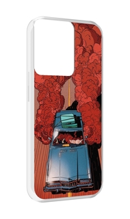 Чехол MyPads машина мчится с дымком для OPPO Reno 8