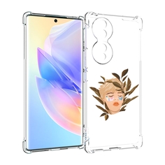 Чехол MyPads лицо-с-патчами для Honor 70