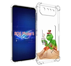 Чехол MyPads Гринч-в-платье для Asus ROG Phone 6