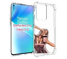 Чехол MyPads девушка-в-прозрачной-одежде для OnePlus Nord 2T