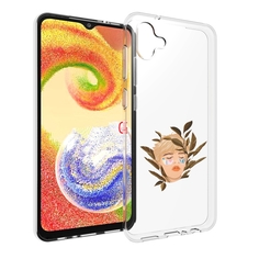 Чехол MyPads лицо-с-патчами для Samsung Galaxy A04