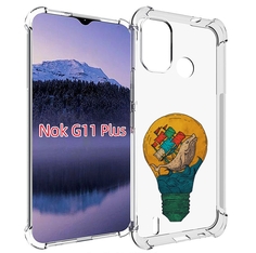 Чехол MyPads кит в лампочке с парусами для Nokia G11 Plus