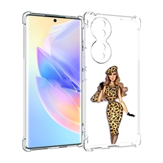 Чехол MyPads леопардовое платье женский для Honor 70