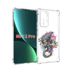 Чехол MyPads нарисованный скелет на скейт борде для Xiaomi 12S Pro