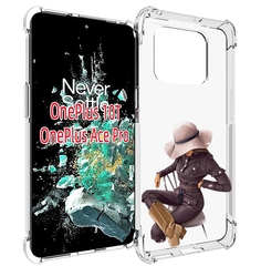 Чехол MyPads загадочная-девушка-в-костюме женский для OnePlus 10T