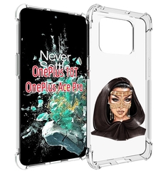 Чехол MyPads девушка-в-золотой-маске для OnePlus 10T