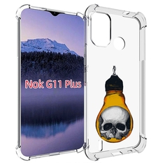 Чехол MyPads череп в лампочке для Nokia G11 Plus