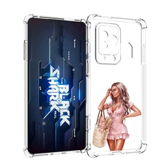 Чехол MyPads Девушка-в-мини-платье женский для Xiaomi Black Shark 5 Pro