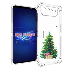 Чехол MyPads Елка новогодняя с подарками акварель для Asus ROG Phone 6