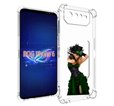 Чехол MyPads девушка-в-модном-длинном-платье женский для Asus ROG Phone 6
