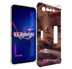 Чехол MyPads лицо девушки тень женский для Asus ROG Phone 6 Pro