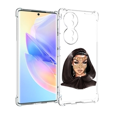 Чехол MyPads девушка-в-золотой-маске для Honor 70