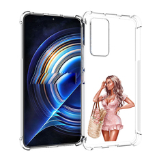 Чехол MyPads Девушка-в-мини-платье женский для Tecno Camon 19 Neo