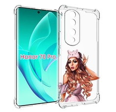 Чехол MyPads девушка-с-маской-для-сна женский для Honor 70 Pro / 70 Pro Plus