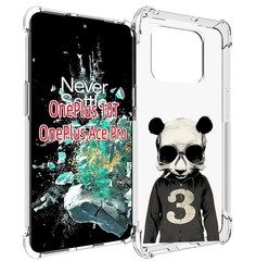 Чехол MyPads Панда-в-костюме для OnePlus 10T