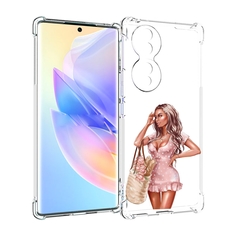 Чехол MyPads Девушка-в-мини-платье женский для Honor 70