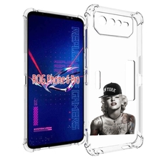Чехол MyPads Мерлин Монро с тату женский для Asus ROG Phone 6 Pro