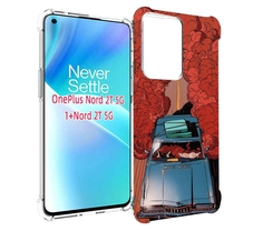 Чехол MyPads машина мчится с дымком для OnePlus Nord 2T