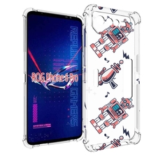 Чехол MyPads мини-роботы для Asus ROG Phone 6 Pro