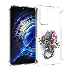 Чехол MyPads нарисованный скелет на скейт борде для Tecno Camon 19 Neo
