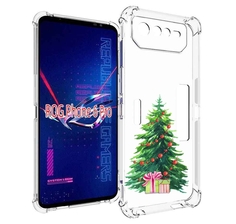 Чехол MyPads Елка новогодняя с подарками акварель для Asus ROG Phone 6 Pro