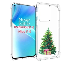 Чехол MyPads Елка новогодняя с подарками акварель для OnePlus Nord 2T
