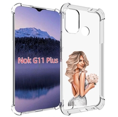 Чехол MyPads Роскошное-платье женский для Nokia G11 Plus