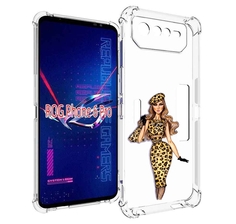 Чехол MyPads леопардовое платье женский для Asus ROG Phone 6 Pro