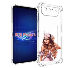 Чехол MyPads девушка-с-маской-для-сна женский для Asus ROG Phone 6