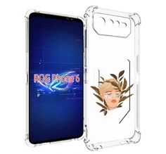 Чехол MyPads лицо-с-патчами для Asus ROG Phone 6