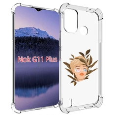 Чехол MyPads лицо-с-патчами для Nokia G11 Plus