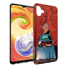 Чехол MyPads машина мчится с дымком для Samsung Galaxy A04