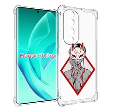 Чехол MyPads девушка в маске япония для Honor 70 Pro / 70 Pro Plus