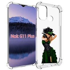 Чехол MyPads девушка-в-модном-длинном-платье женский для Nokia G11 Plus