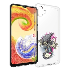 Чехол MyPads нарисованный скелет на скейт борде для Samsung Galaxy A04