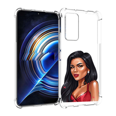 Чехол MyPads Брюнетка-в-красном-платье для Tecno Camon 19 Neo