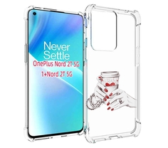 Чехол MyPads Любовный-стакан для OnePlus Nord 2T