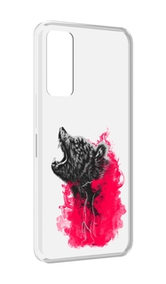 Чехол MyPads медведь в дымке для TCL 30 / TCL 30 5G / TCL 30+ plus