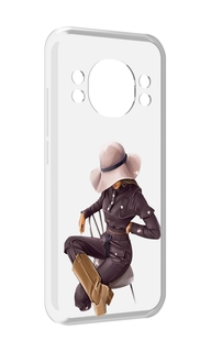 Чехол MyPads загадочная-девушка-в-костюме женский для Doogee S98 / S98 Pro