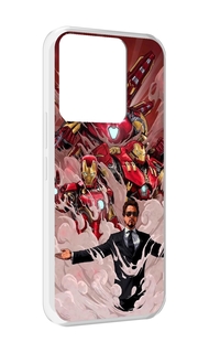 Чехол MyPads Тони-Старк-и-костюмы для Tecno Spark Go 2022 / Tecno Spark 8C