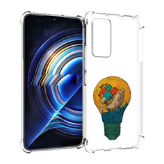 Чехол MyPads кит в лампочке с парусами для Tecno Camon 19 Neo