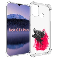 Чехол MyPads медведь в дымке для Nokia G11 Plus