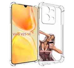 Чехол MyPads девушка-в-прозрачной-одежде для Vivo V25 5G / V25e