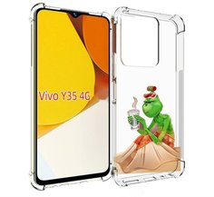Чехол MyPads Гринч-в-платье для Vivo Y35 4G 2022 / Vivo Y22