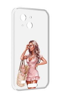 Чехол MyPads Девушка-в-мини-платье женский для Oukitel WP20 / WP20 Pro