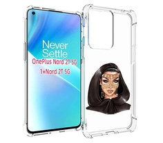 Чехол MyPads девушка-в-золотой-маске для OnePlus Nord 2T
