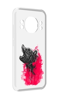 Чехол MyPads медведь в дымке для Doogee S98 / S98 Pro